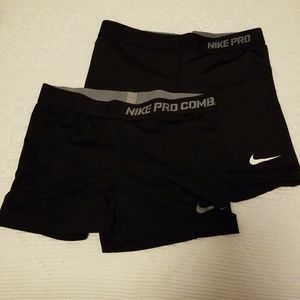 2 Nike spandex shorts